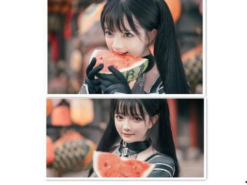 网红萝莉吃瓜,萌态十足引网友热议